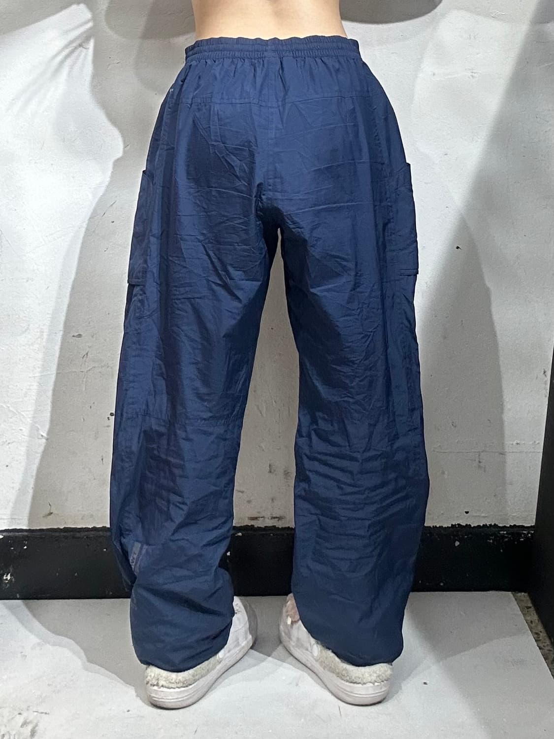 아디다스 와이드 네이비 삼선 트랙 팬츠 XL 상품이미지3