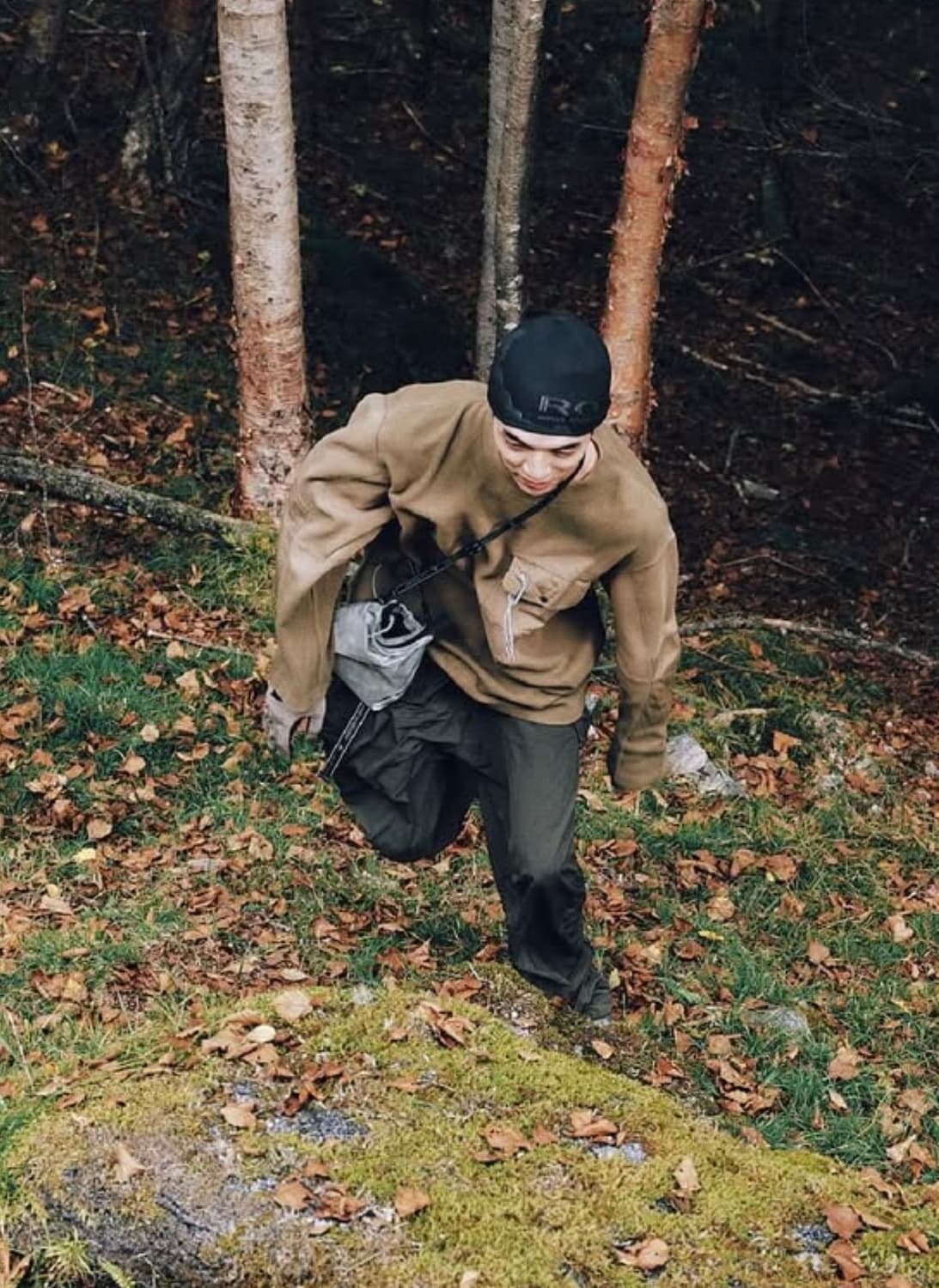 Roa hiking x and wander 가먼트다이 와플 포켓티 상품이미지2