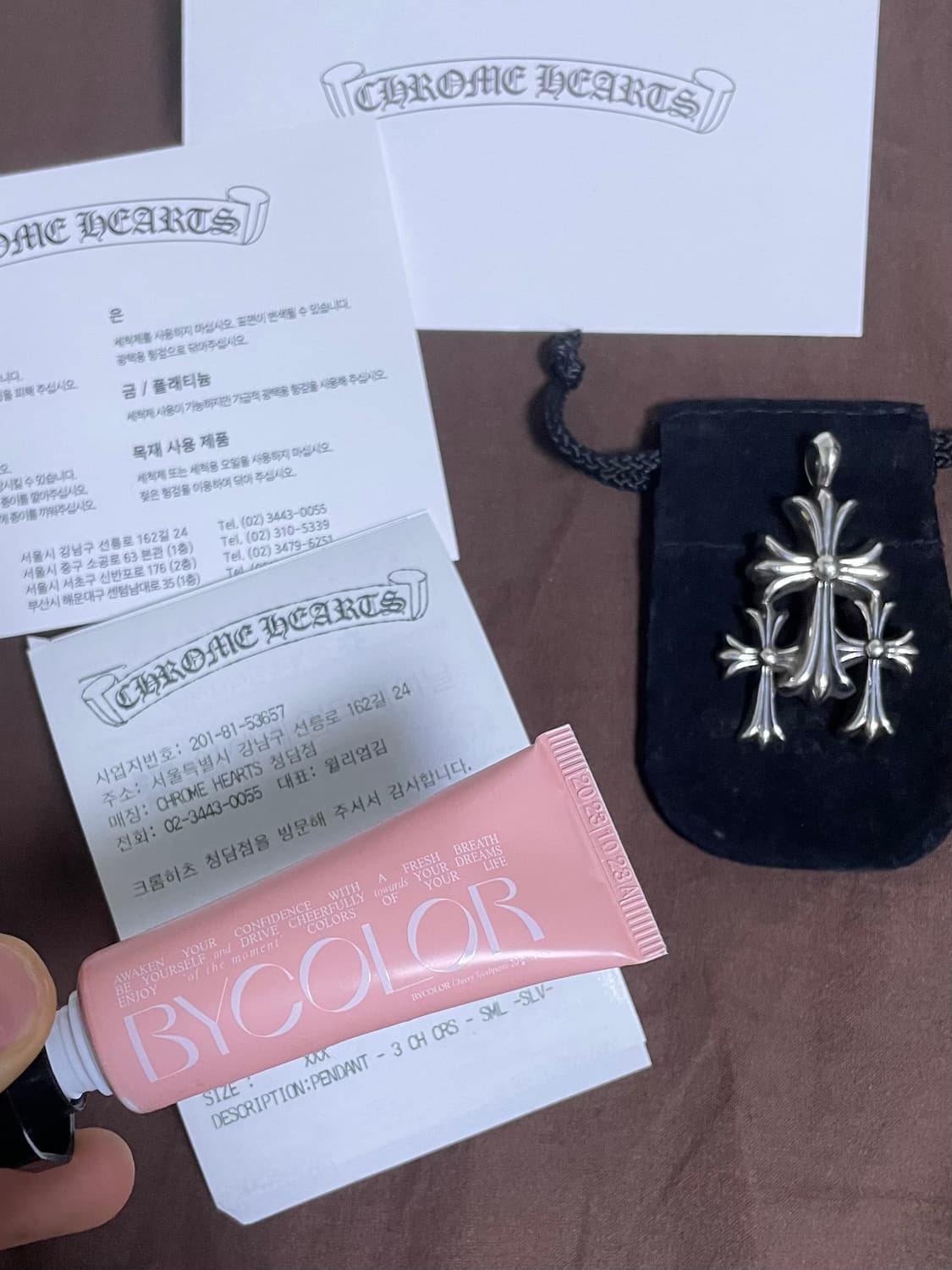 크롬하츠 3ch 크로스 팬던트  상품이미지1