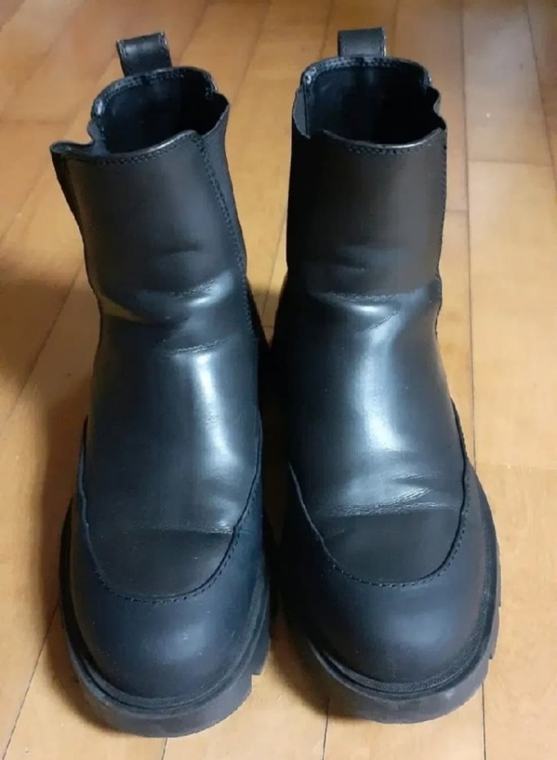 자라 ZARA 첼시부츠 블랙 레더 워커 43 275 상품이미지3