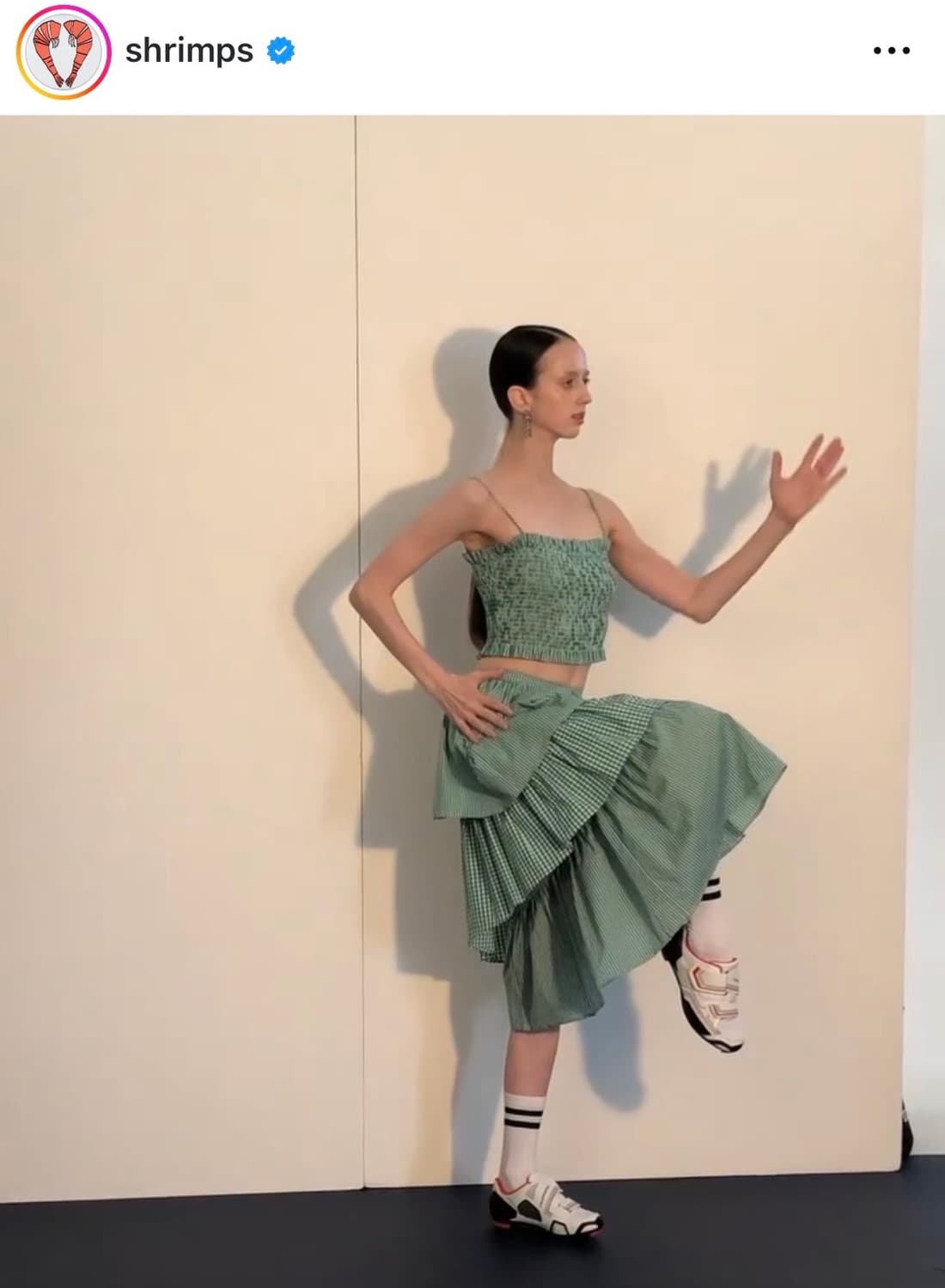 쉬림프 플리츠 미디스커트 그린 8 상품이미지7