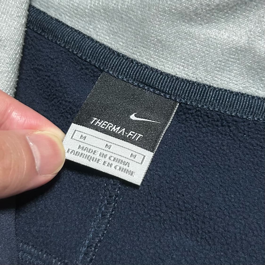 [M] Nike 나이키 스우시 네이비 기모 집업 져지 상품이미지4