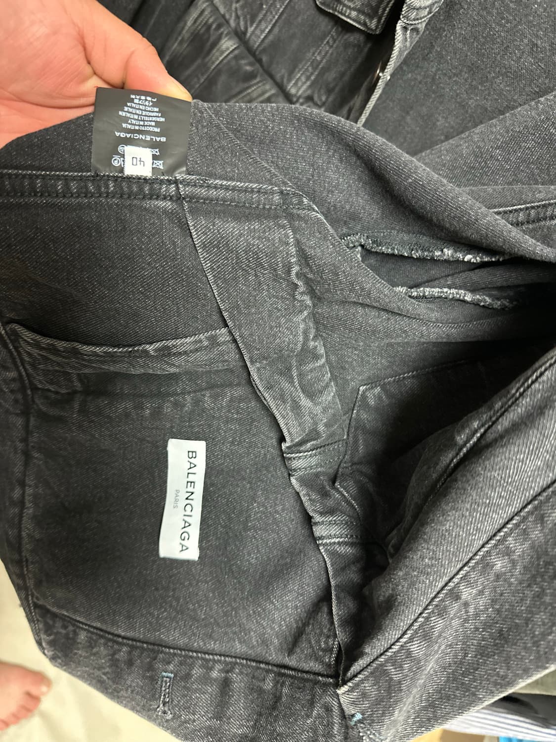 16fw 발렌시아가 스윙자켓 흑청 40사이즈 상품이미지3