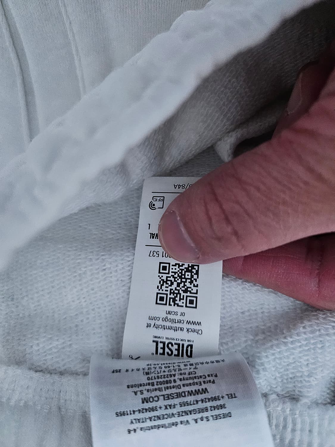 디젤 마르키 메고발 조거 스웻 팬츠 L 상품이미지5