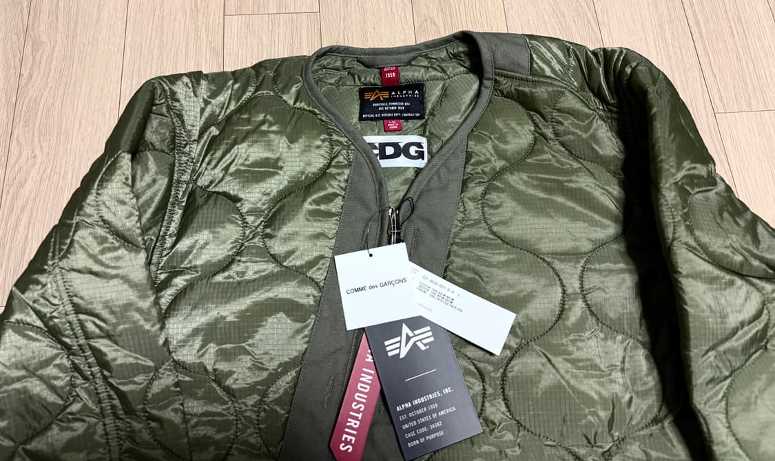 꼼데가르송(CDG)x알파 인더스트리 바이어스 라이너 깔깔이 L 상품이미지4