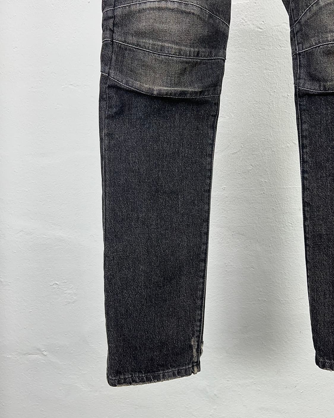 발망 페이 디드 리브 슬림 바이커 데님 팬츠 상품이미지4