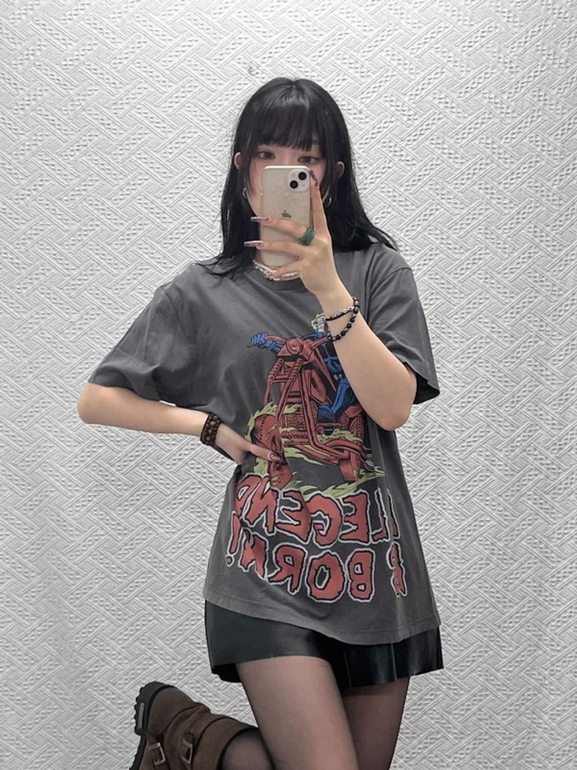 유니클로X마블 빈티지 스트릿 락펑크 프린팅 반팔티 XL C11770 상품이미지2