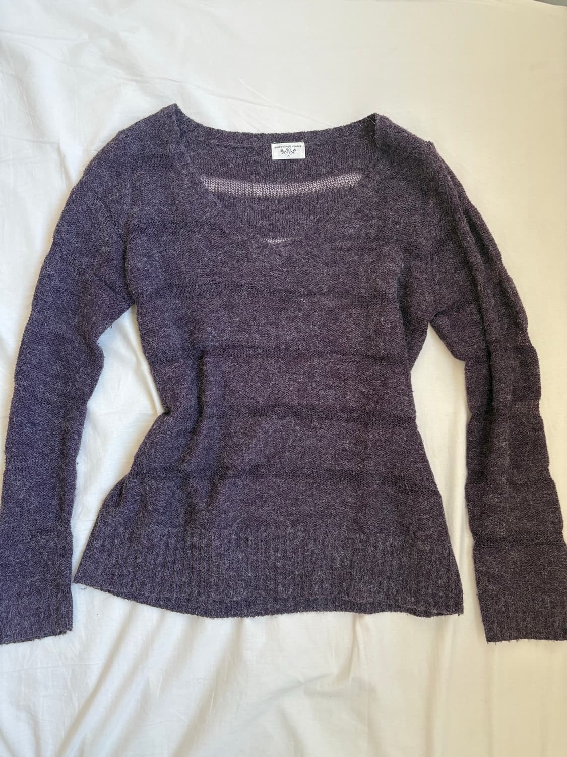 시스루 헤어리 니트 상품이미지1