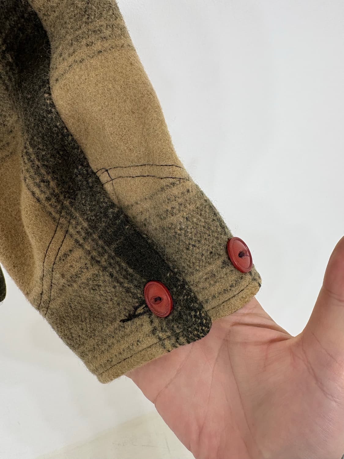 90‘s vtg  monogram Flannel  Work Jacket. 상품이미지6