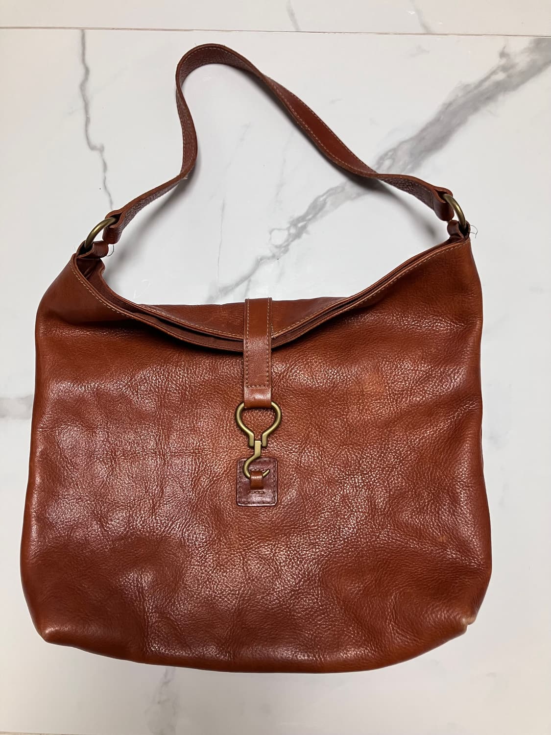 랄프로렌 빈티지 가죽 숄더백 후크 브라운 상품이미지1