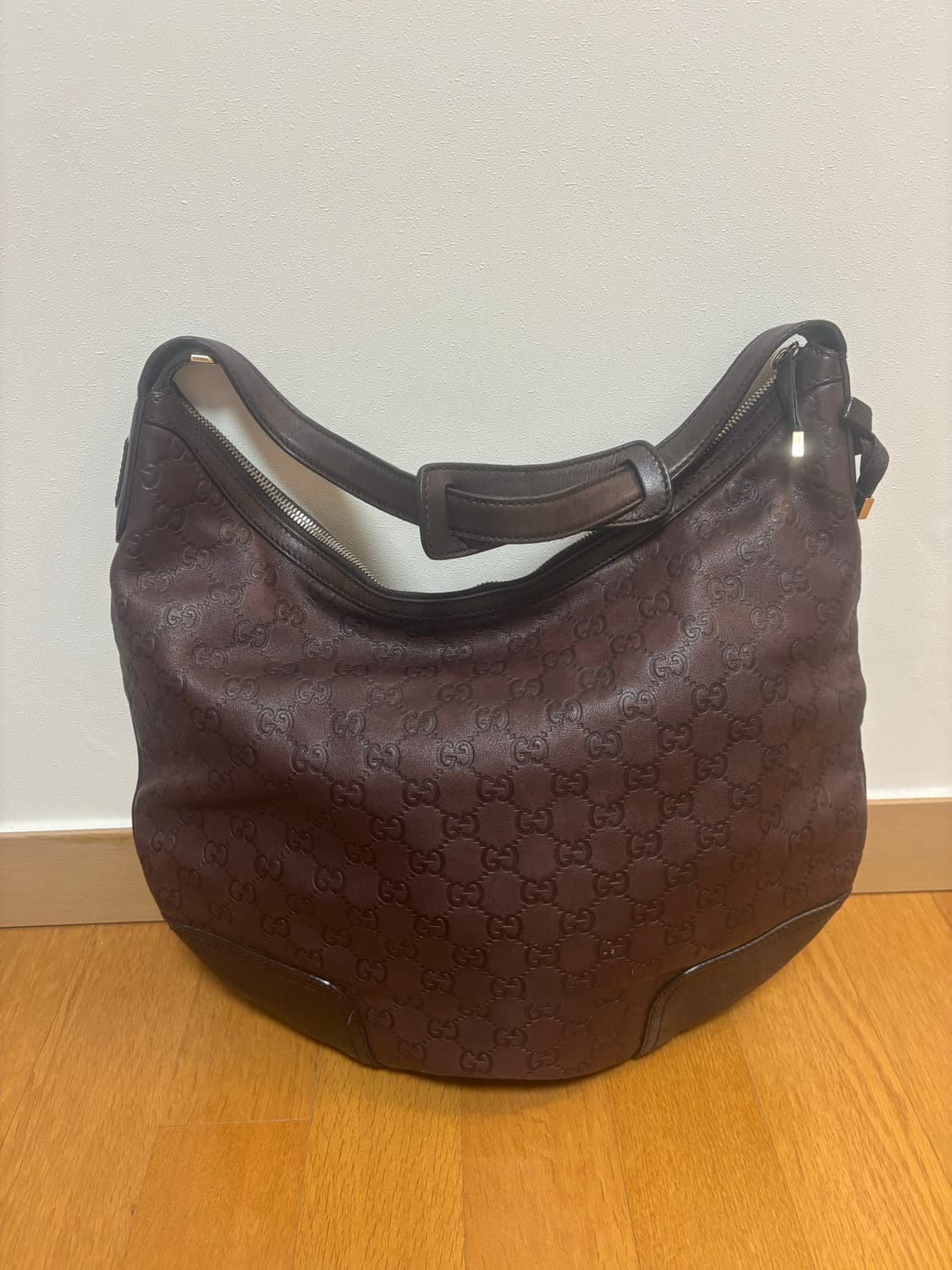 Gucci Hobo Brown Leather Bag 상품이미지2