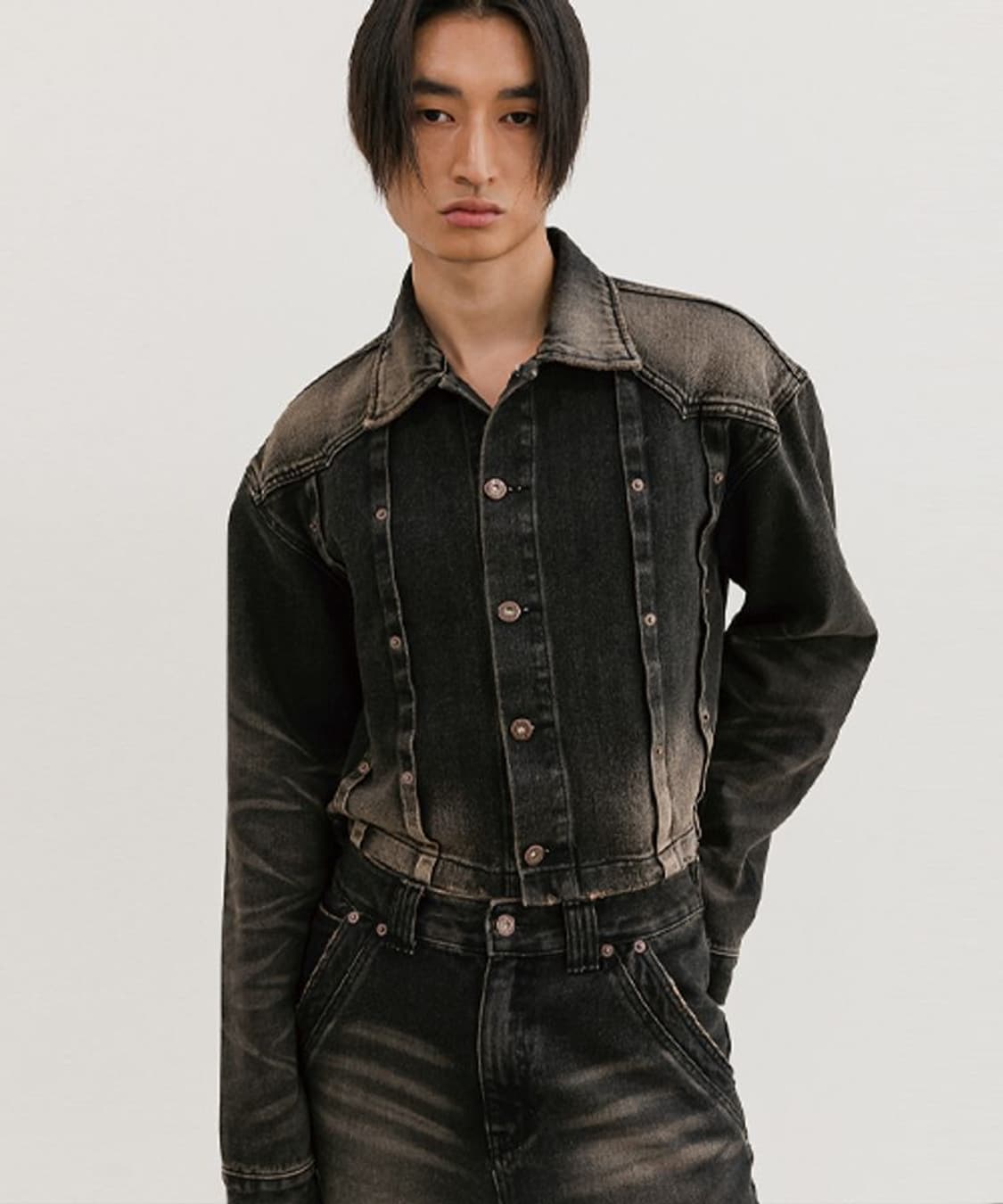 [구매글] ESC STUDIO 데님 크롭자켓 블랙 색상 구입합니다 상품이미지1