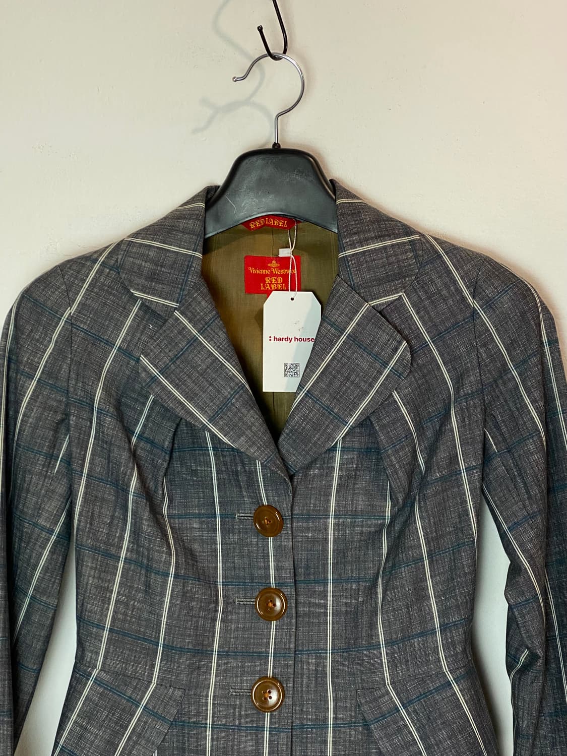 비비안 웨스트우드 레드 라벨 체크 싱글 자켓 상품이미지7