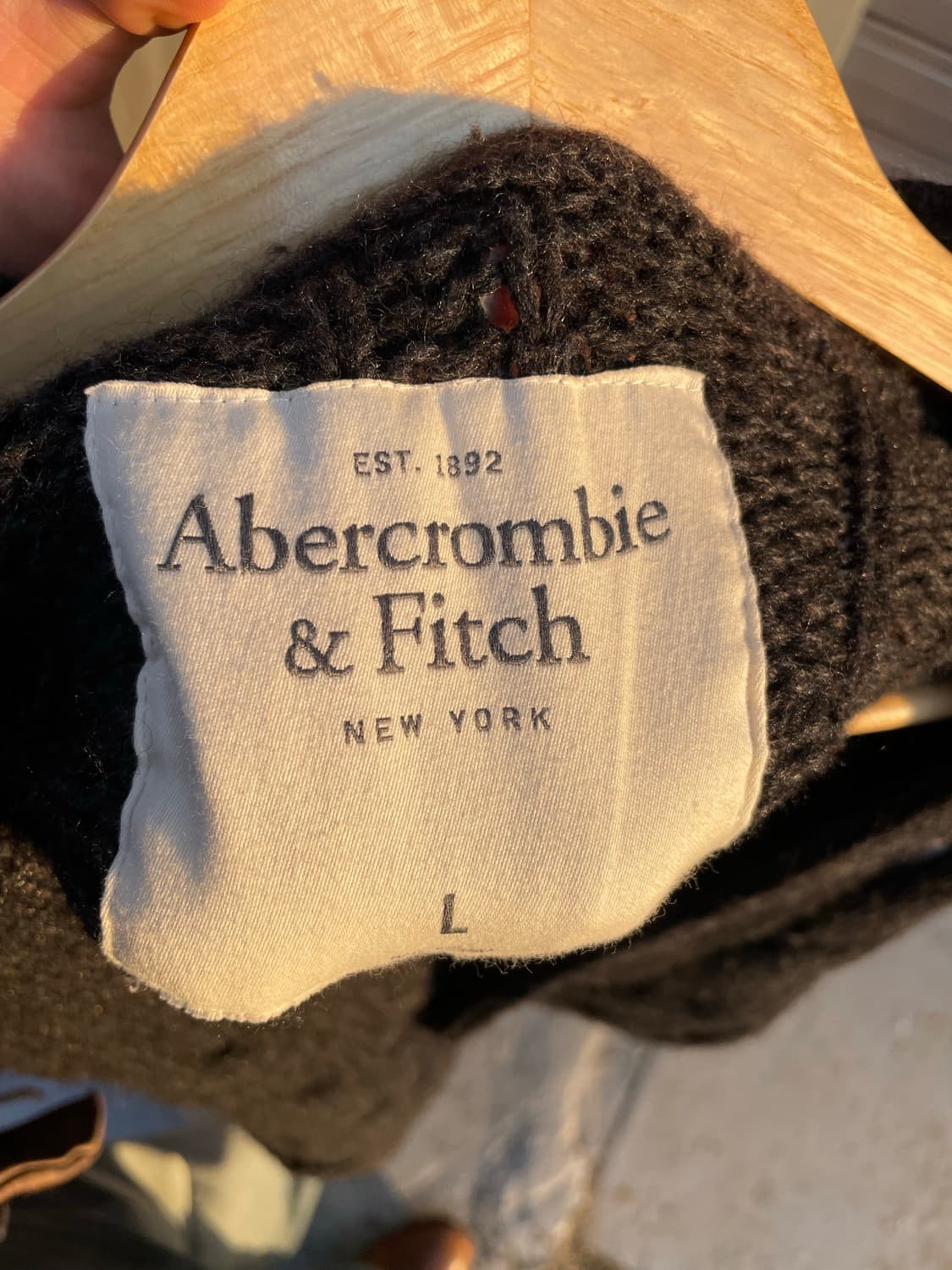 아베크롬비 블랙 케이블 니트 가디건 (공용) 상품이미지6