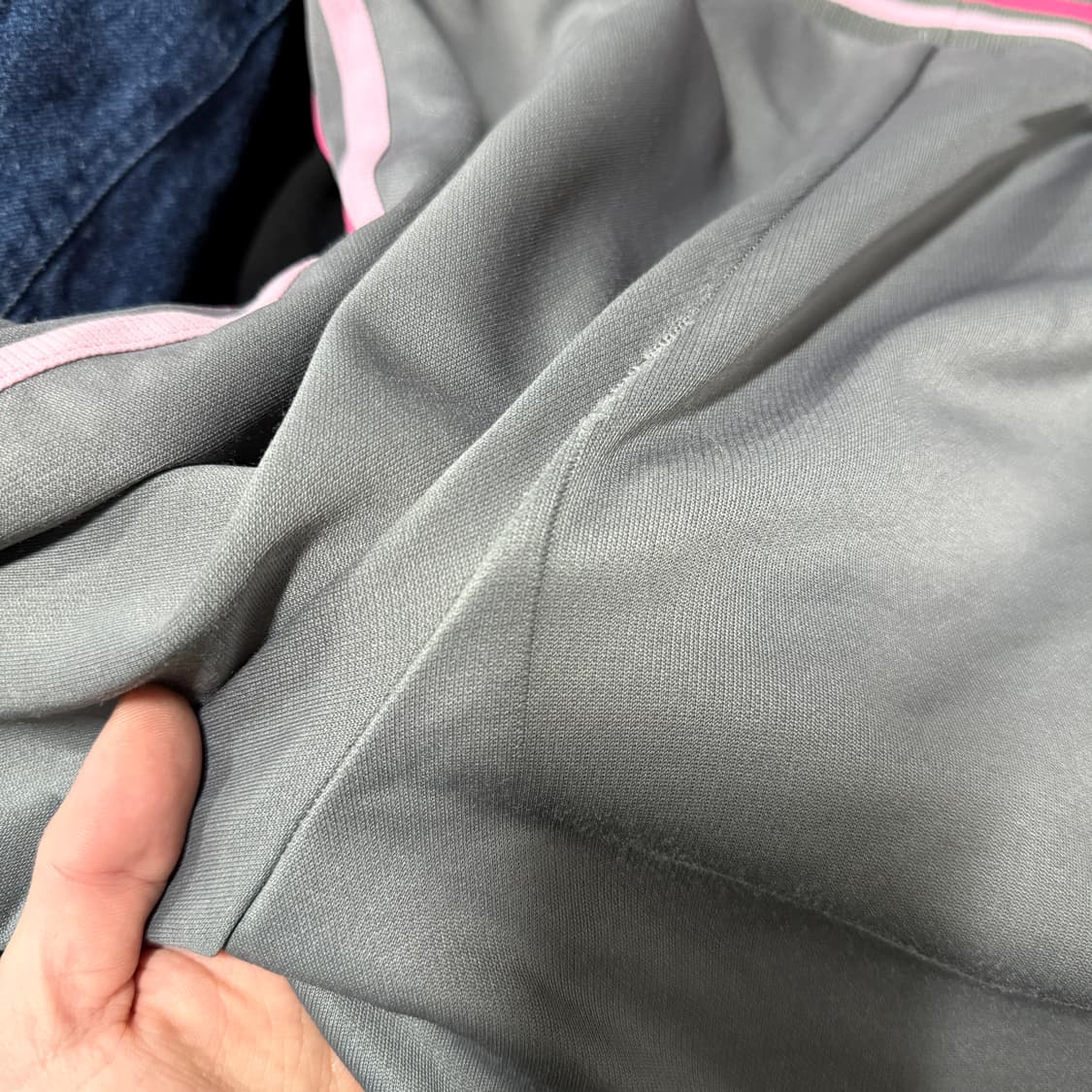 아디다스 핑크 삼선 라인 배색 세미 부츠컷 트랙 팬츠 상품이미지5