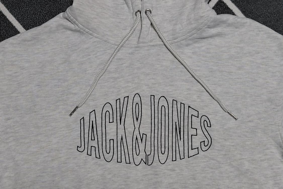 [정품/M] Jack & Jones 로고 기모 후드티 (멜란지 그레이) 상품이미지2