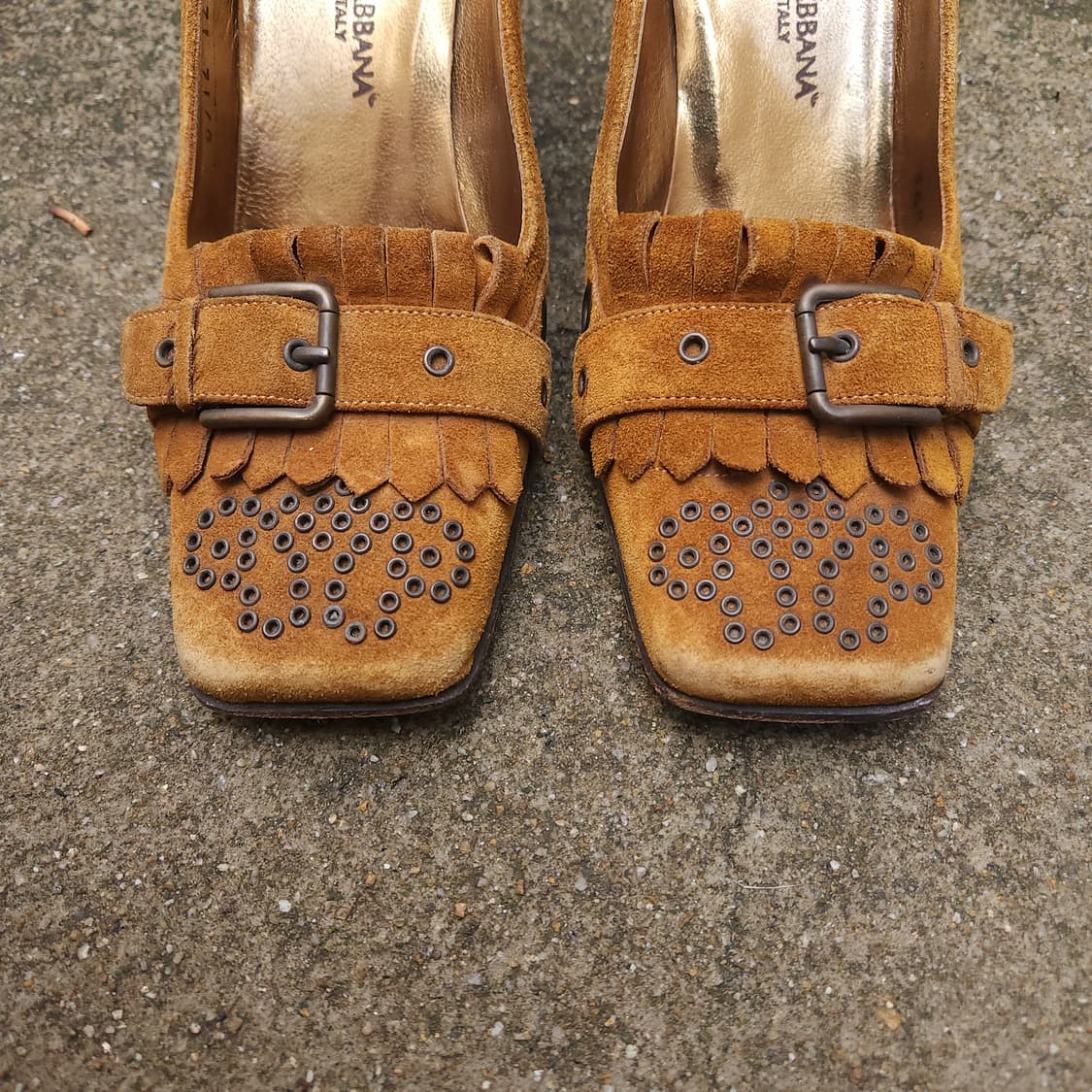 [36.5] Dolce & Gabbana 스웨이드 여성 구두 상품이미지3