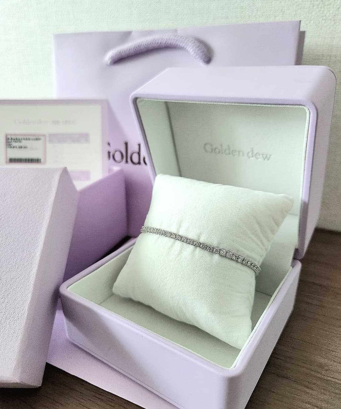 [S+급]골든듀 투오브하트테니스뉴2 5P 팔찌 다이아몬드팔찌 테니스팔찌 상품이미지2