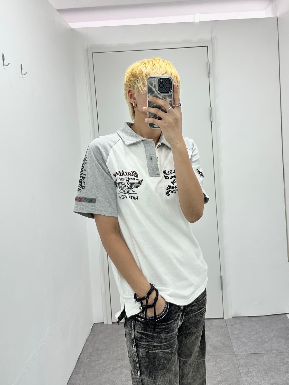 BLACK WING embroidered pk tee 상품이미지8