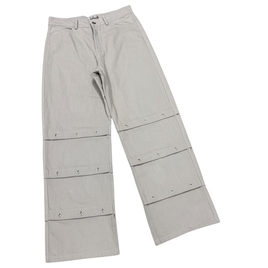 셋업이엑스이 핀턱 아일렛 팬츠 바지 베이지 M 상품이미지2