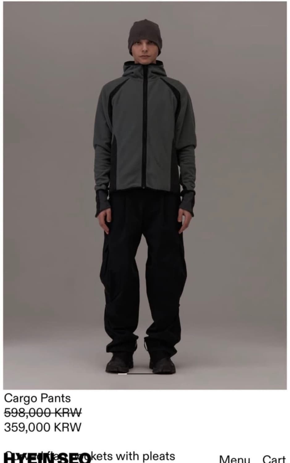 혜인서 카고팬츠 블랙 상품이미지1