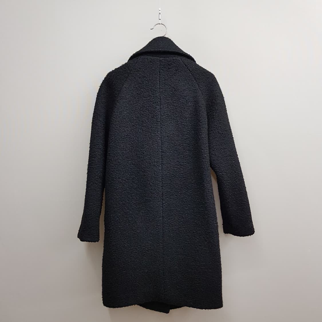 엠포리오 아르마니  블랙 부클 롱코트 36사이즈 상품이미지5