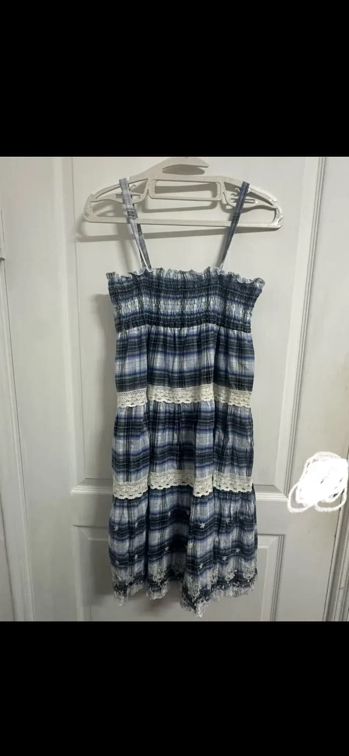 모리걸 체크 캉캉 원피스 스커트 상품이미지1