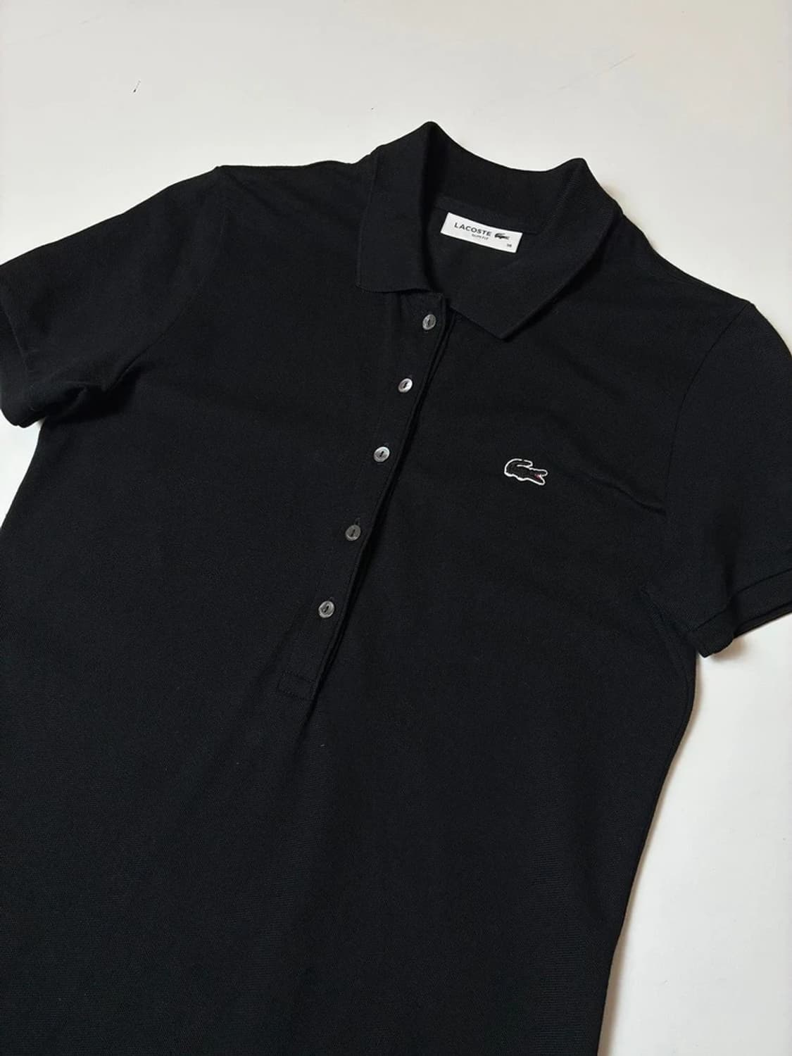 라코스테 우먼스 코튼 반팔 카라 원피스 PN9662 상품이미지2