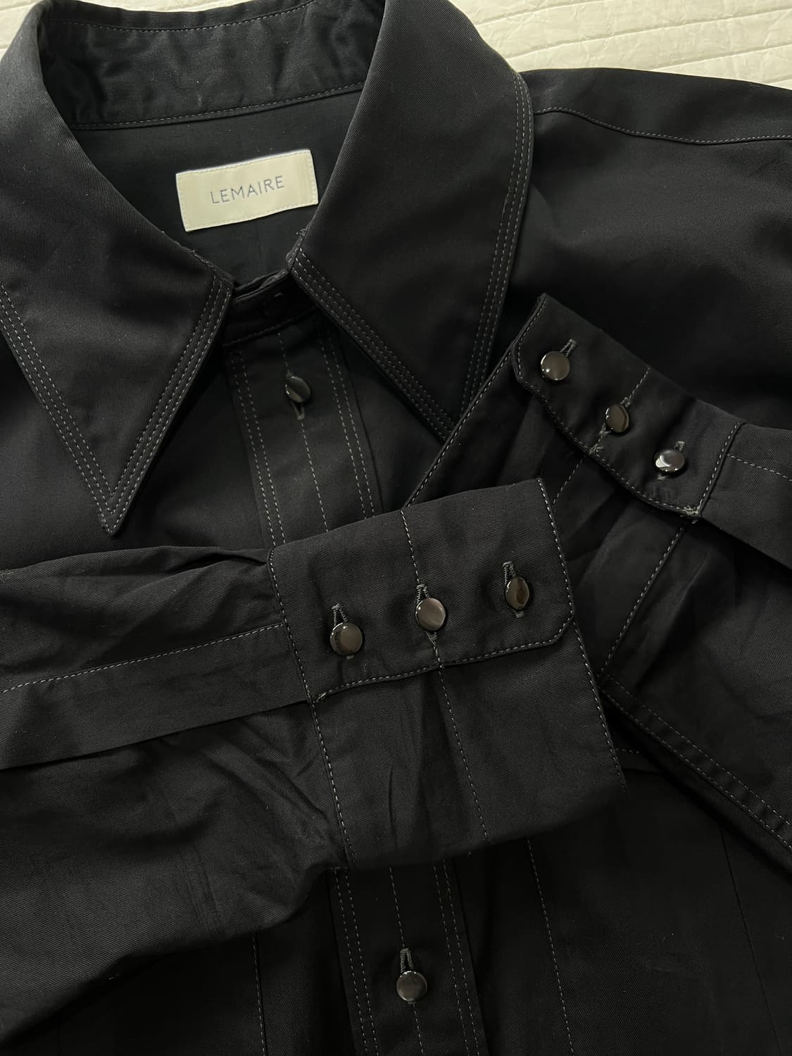 [르메르] 웨스턴셔츠/46사이즈/블랙 상품이미지4