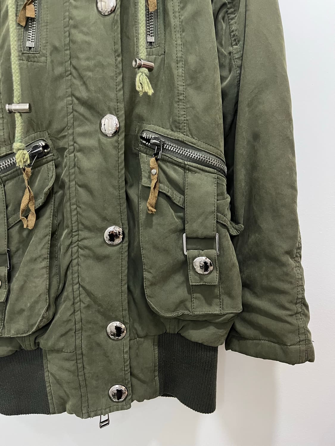 Sword fish 락펑크 실버 메탈 카고 야상 자켓  상품이미지6