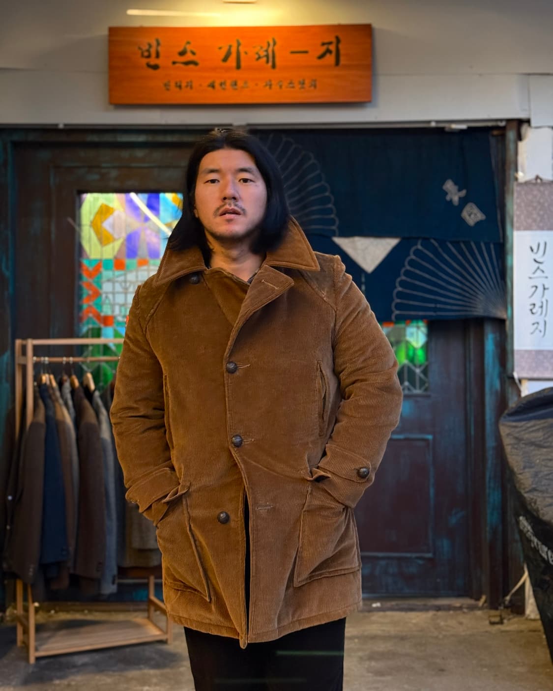 70-80‘s 메이드인 캐나다 코듀로이 셰르파 코트 40 상품이미지7