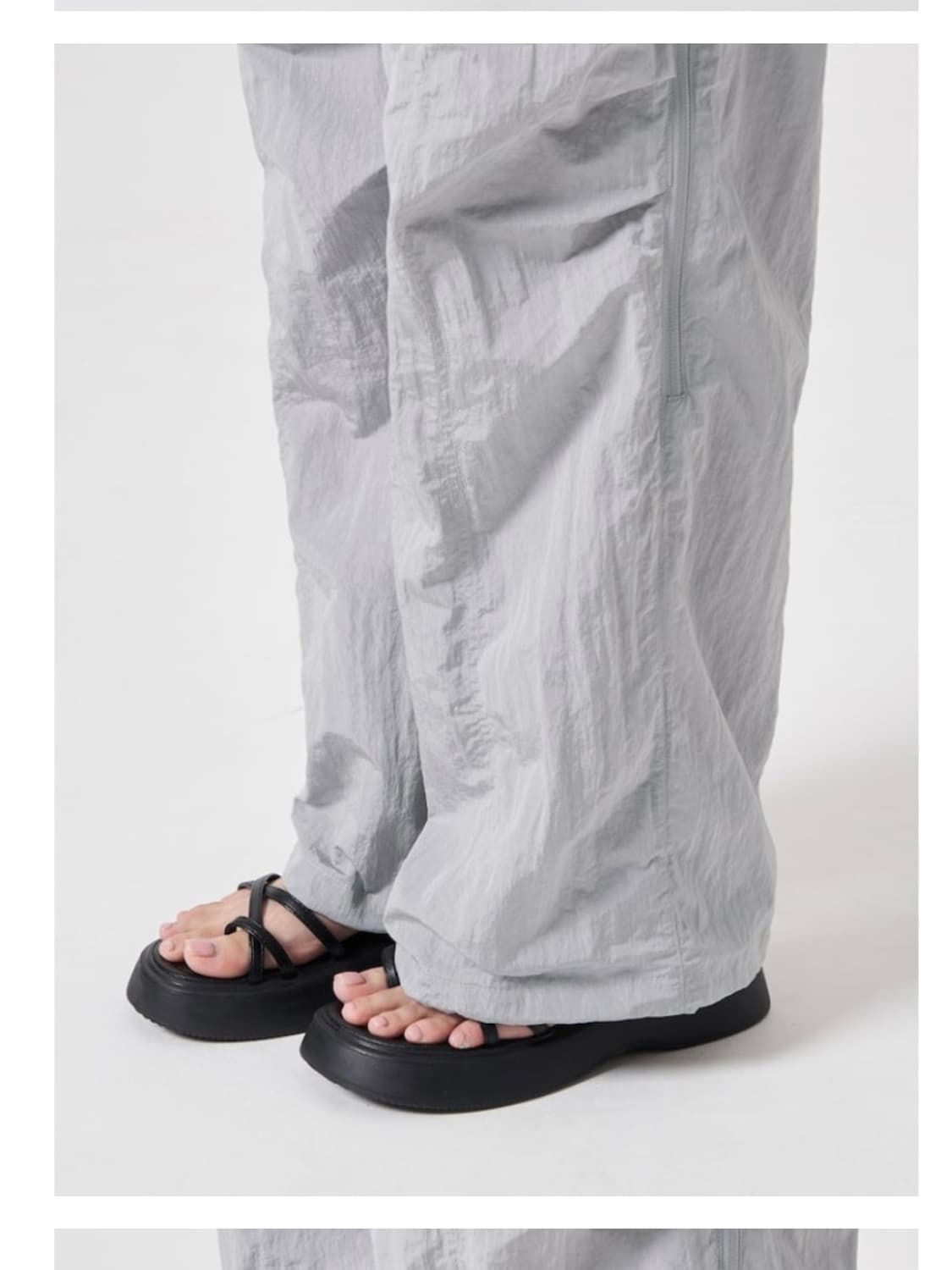 에잇세컨즈 그레이 나일론 팬츠 상품이미지4