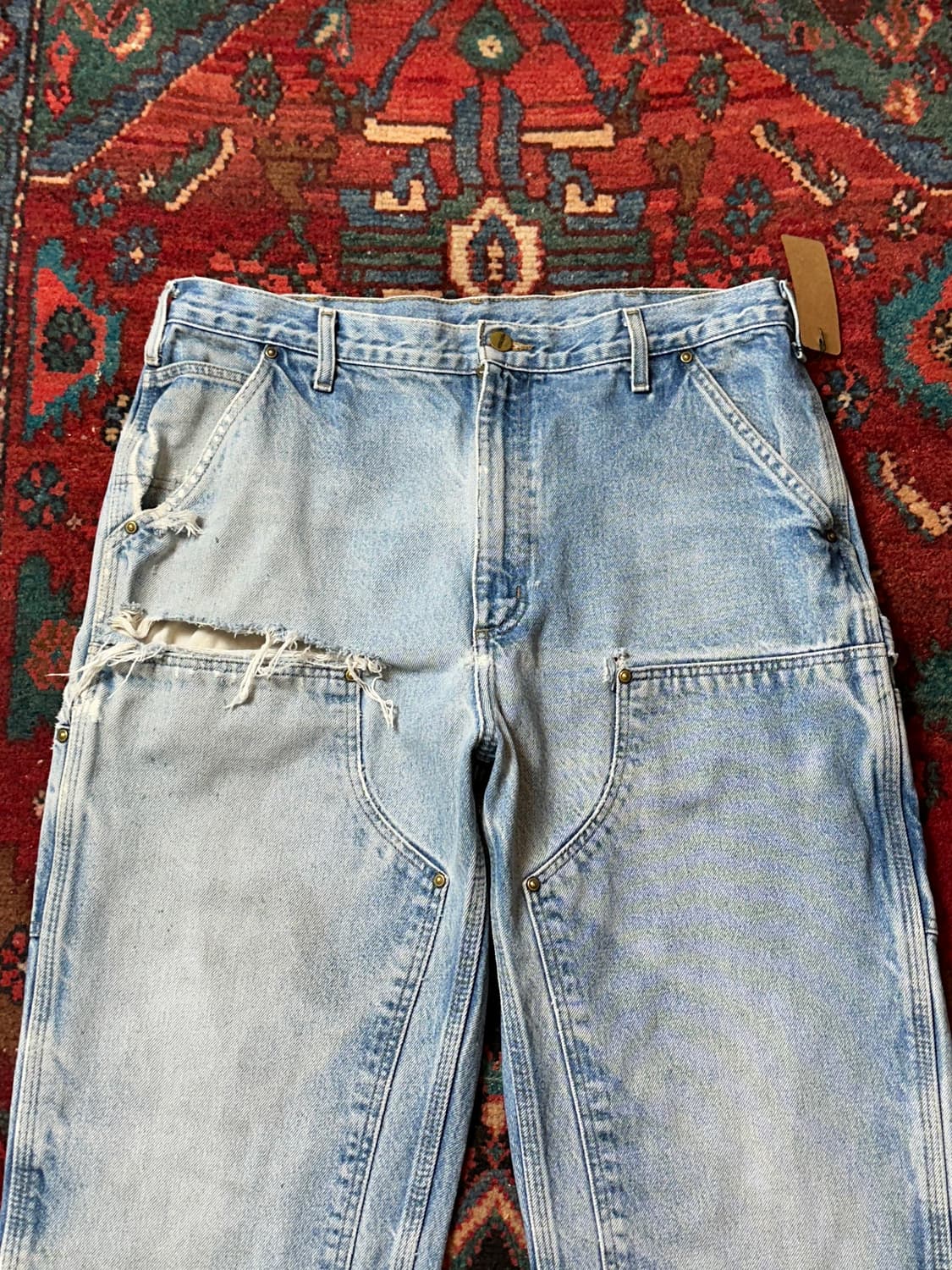 OG 칼하트 데님 더블니 팬츠 칼하트 B73 썩블니 상품이미지5