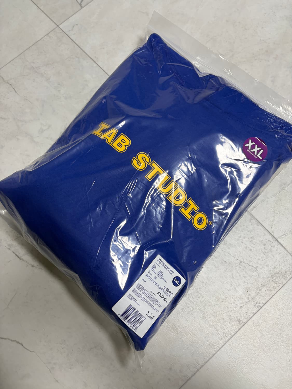 [XXL] 아이앱 스튜디오 아이앱 스트레이트 로고 후드 블루 상품이미지4