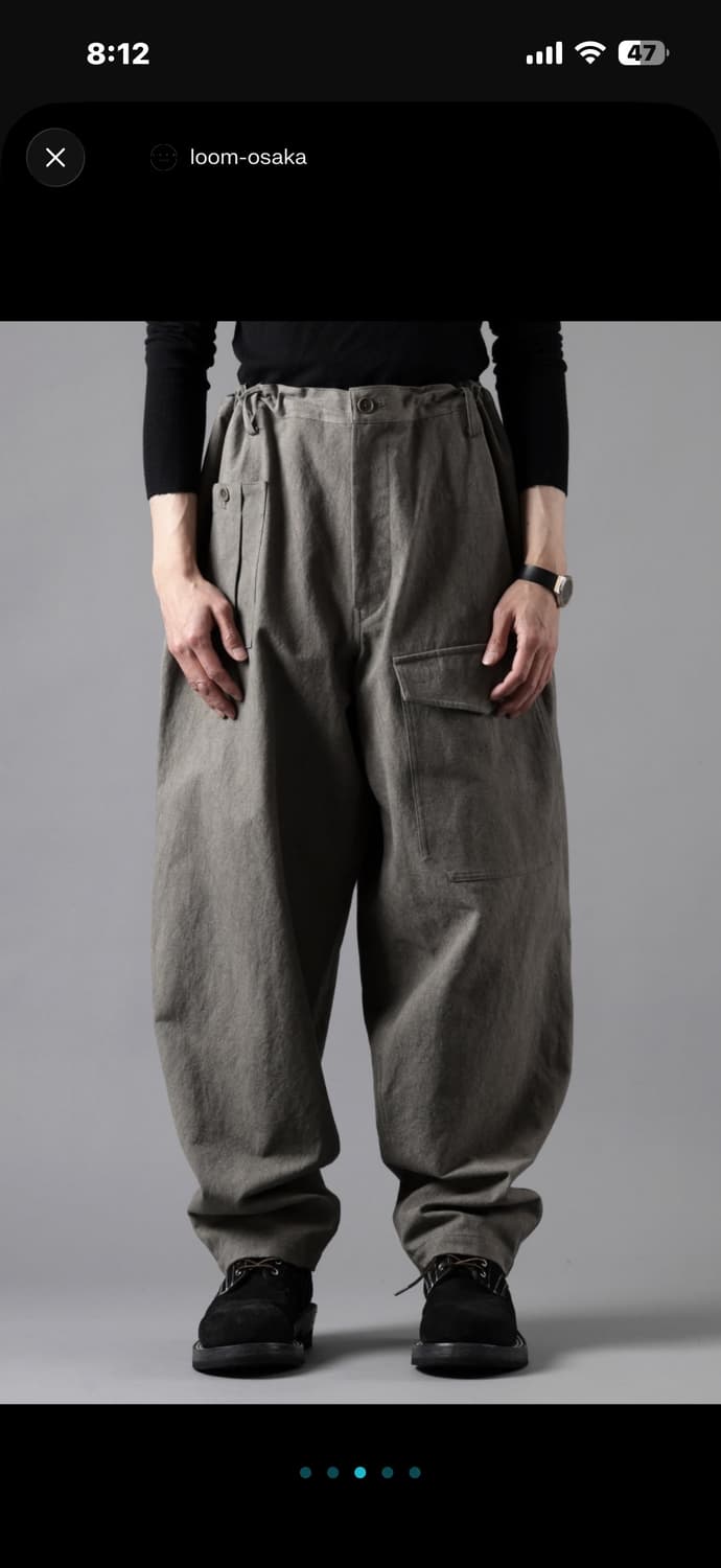 요지야마모토 y’s for men 위드스트링 워크 팬츠 상품이미지1