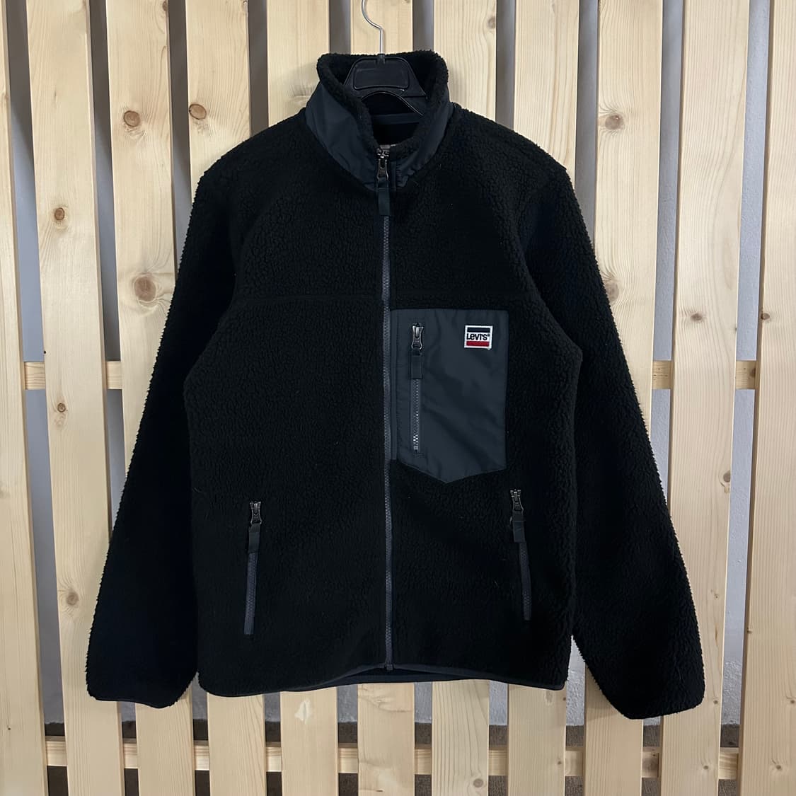 (S) 리바이스 블랙 플리스 자켓 후리스 상품이미지1
