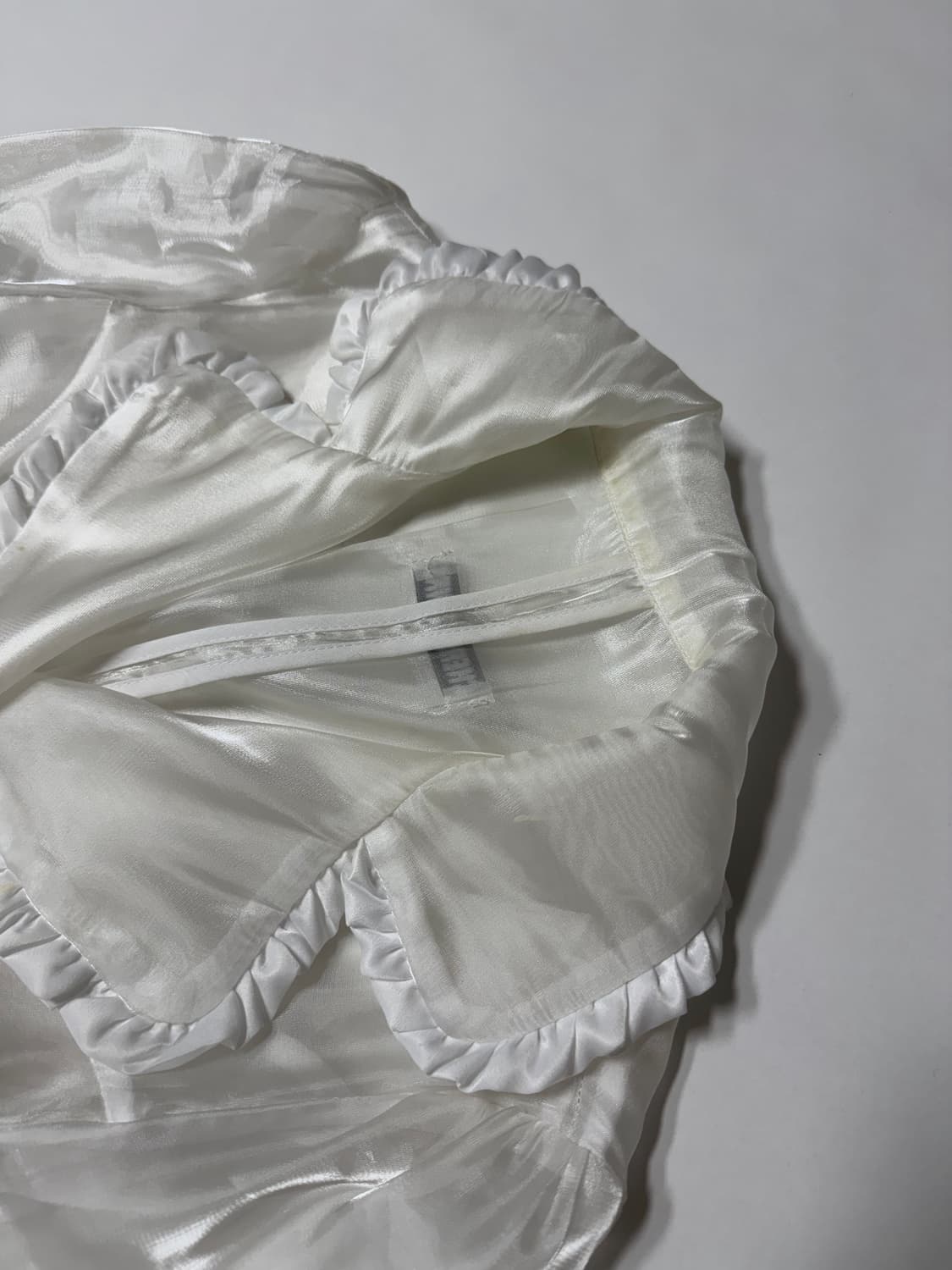 체리퀴리 화이트 오간자 시스루 자켓 상품이미지3