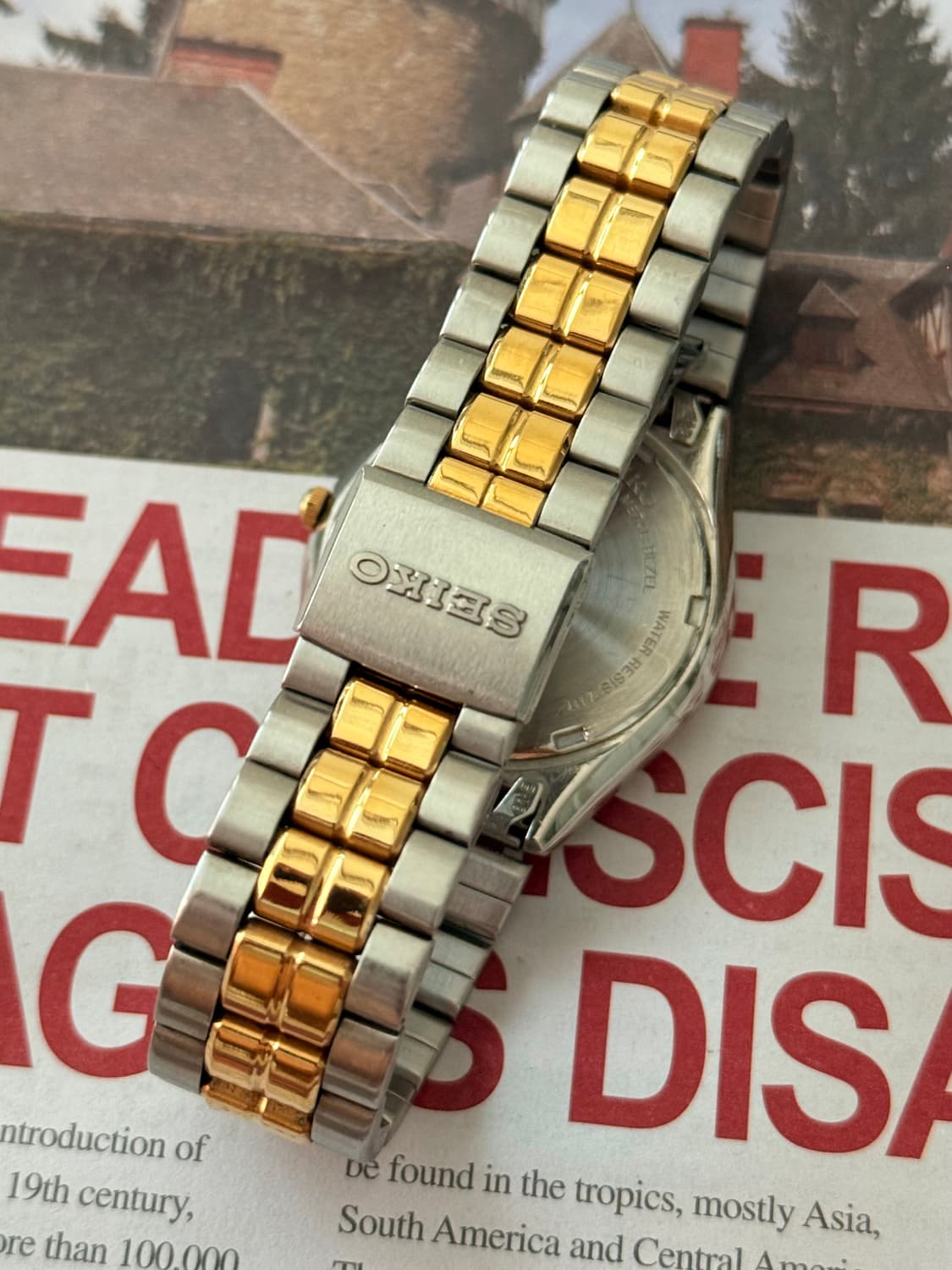 Seiko 세이코 쿼츠 콤비 로만 인덱스 데이 데이트 상품이미지5