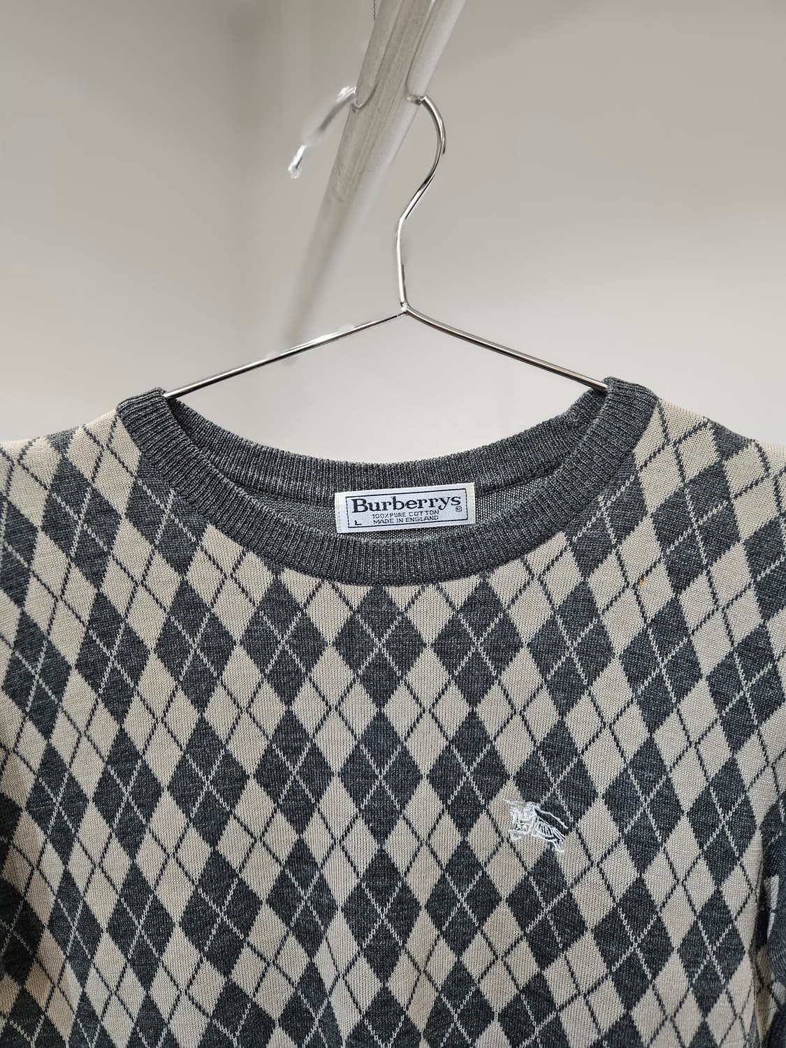 Burberry 아가일 패턴 반팔 니트 상품이미지3