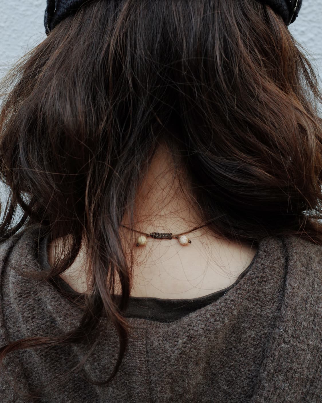 stripe button necklace 스트라이프 단추 목걸이 상품이미지5