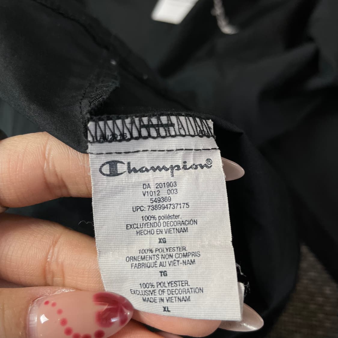 챔피온 블랙 아노락 바람막이 자켓 XL 상품이미지5