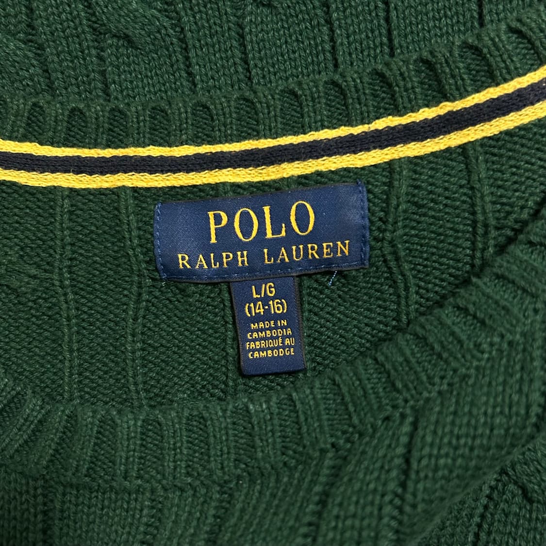 폴로 랄프로렌 신형 꽈배기 니트 그린   상품이미지6