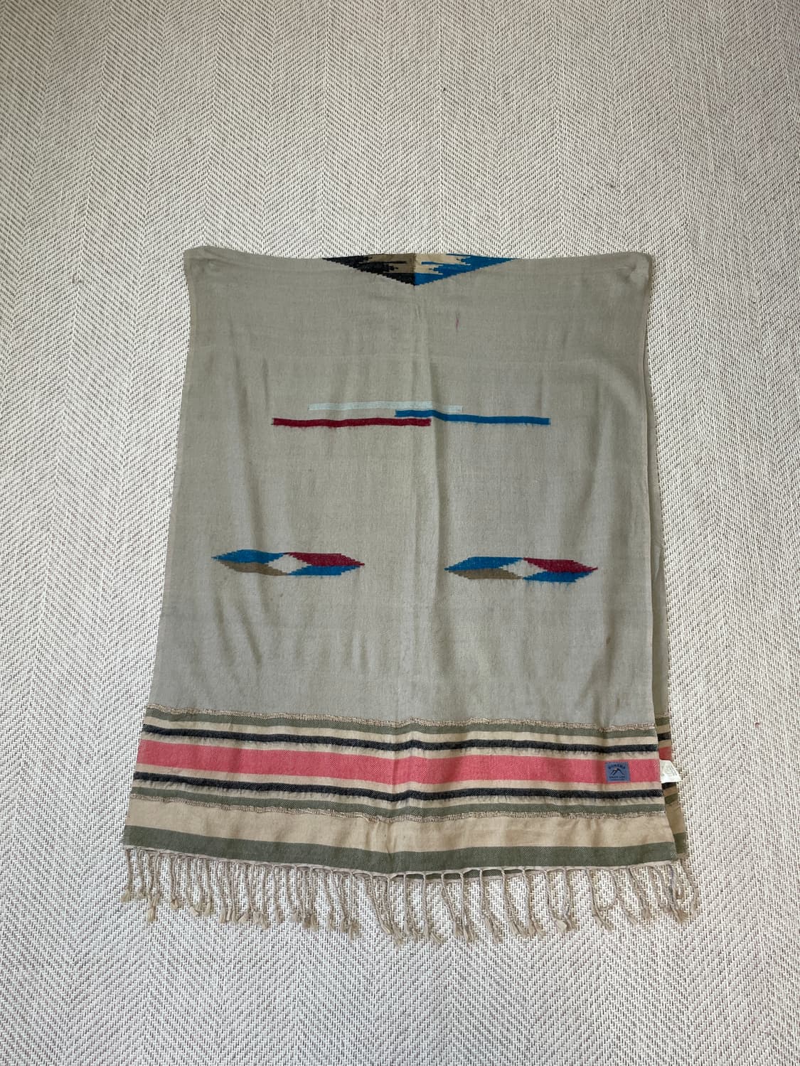 네이티브아메리칸 핸드우븐 판초 러그 J03470 상품이미지2