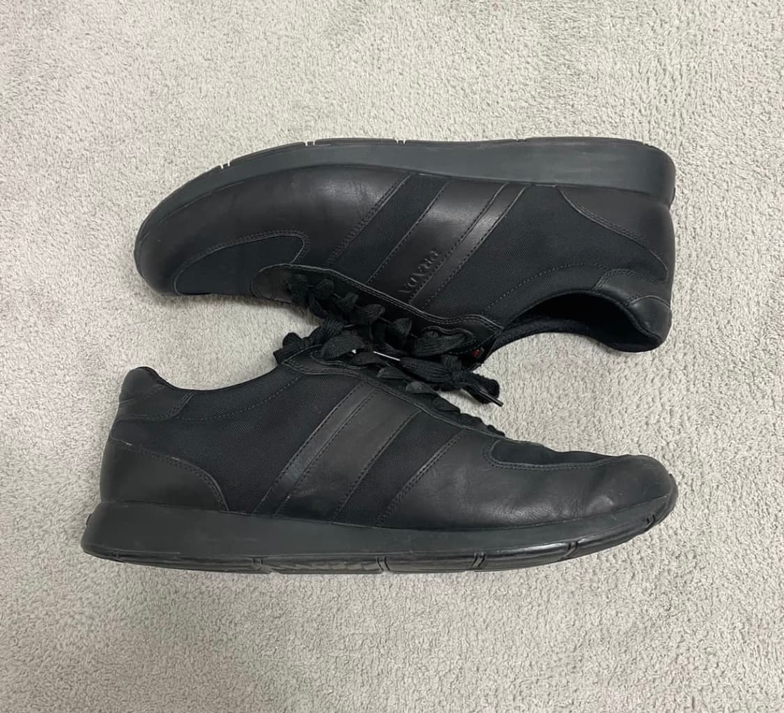 290) 프라다 스포츠 레더 로고 나일론 스니커즈 상품이미지5