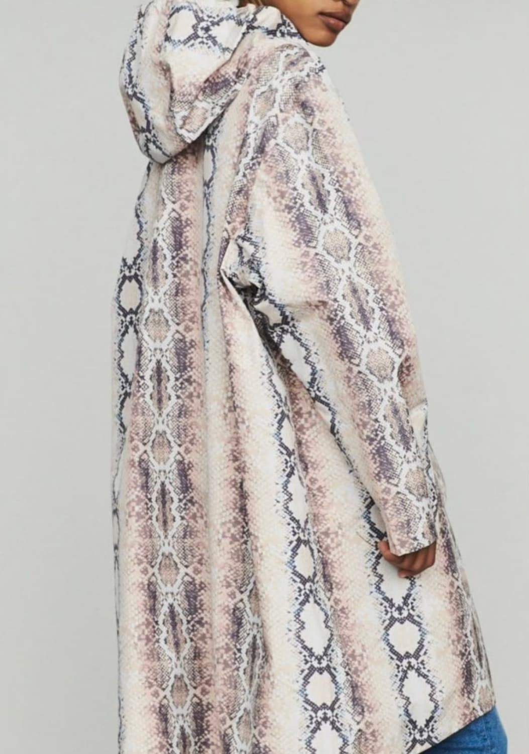 maje snake print 후드 쉘파카  상품이미지1