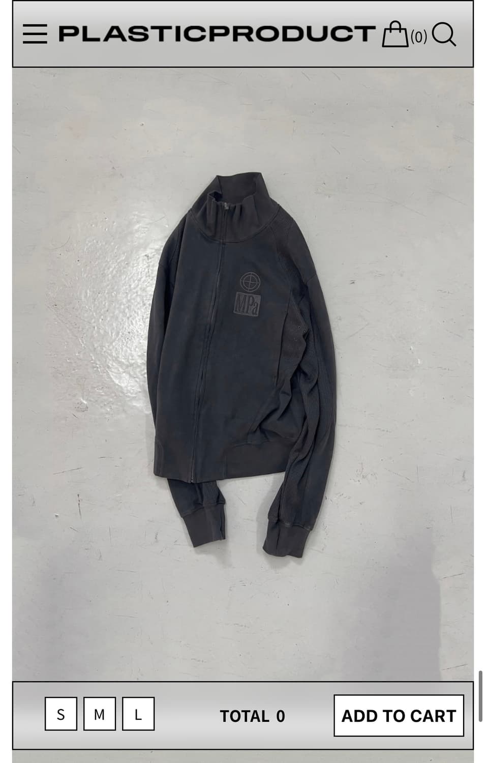 Mpa contrast zipped up L size  상품이미지1