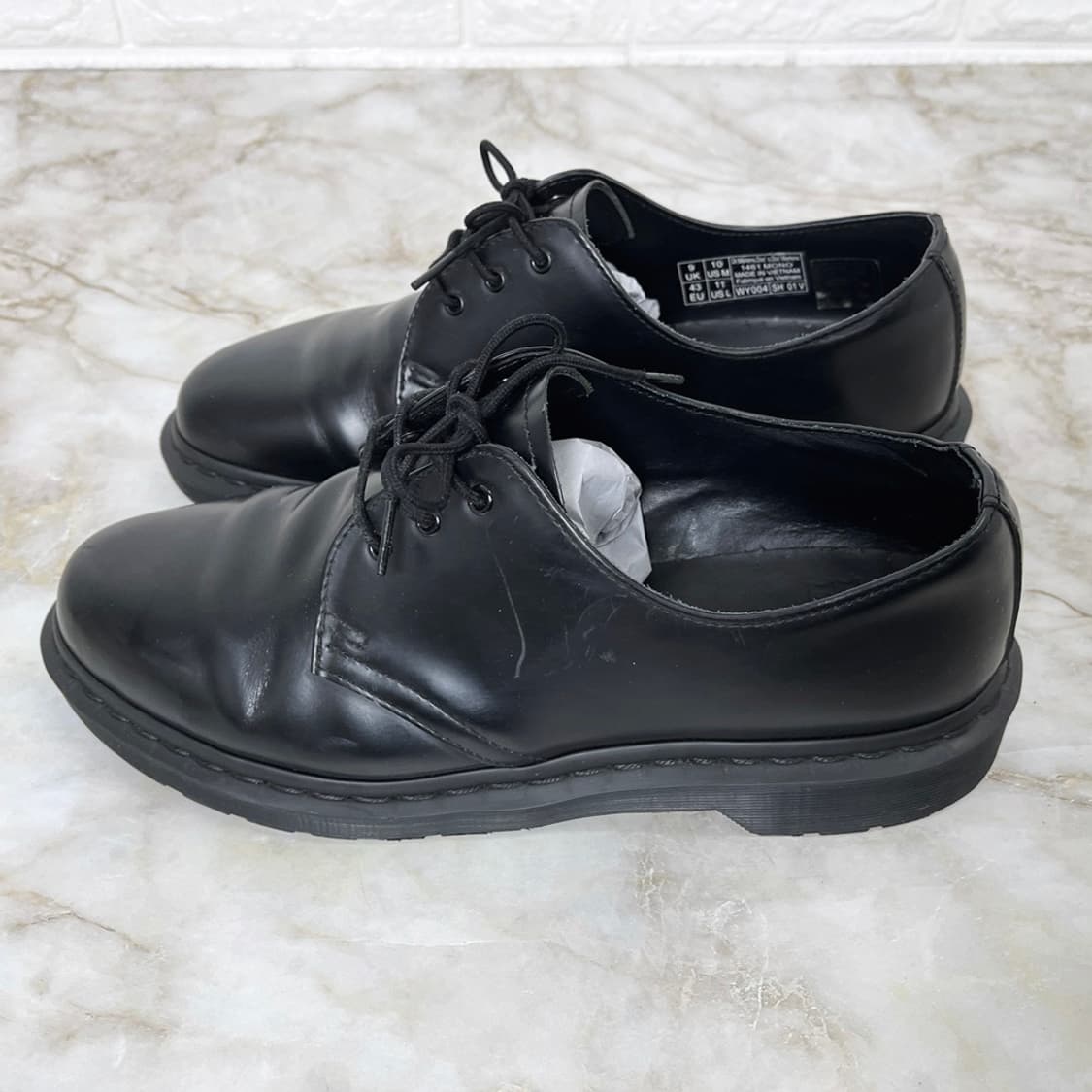 닥터마틴 1461 모노 블랙 가죽 남자 구두 UK9 280 상품이미지3