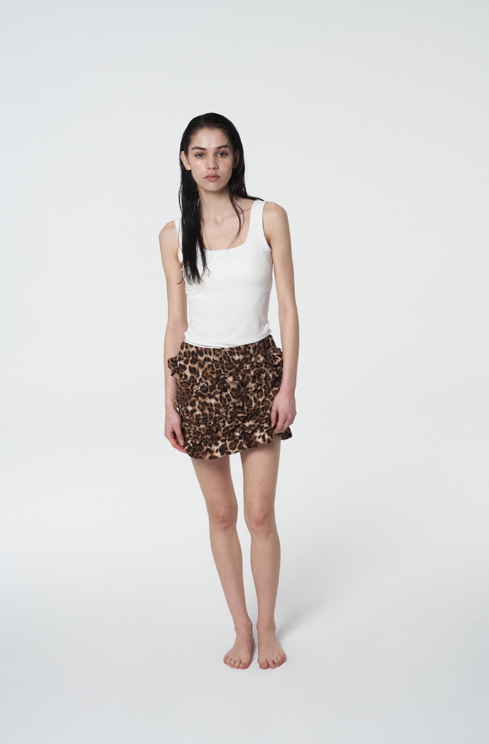 Leopard frill skirt s 상품이미지2