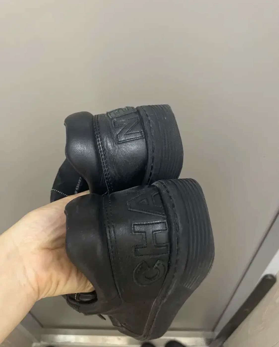 샤넬 에어포스 스니커즈 샤포스 블랙 상품이미지3