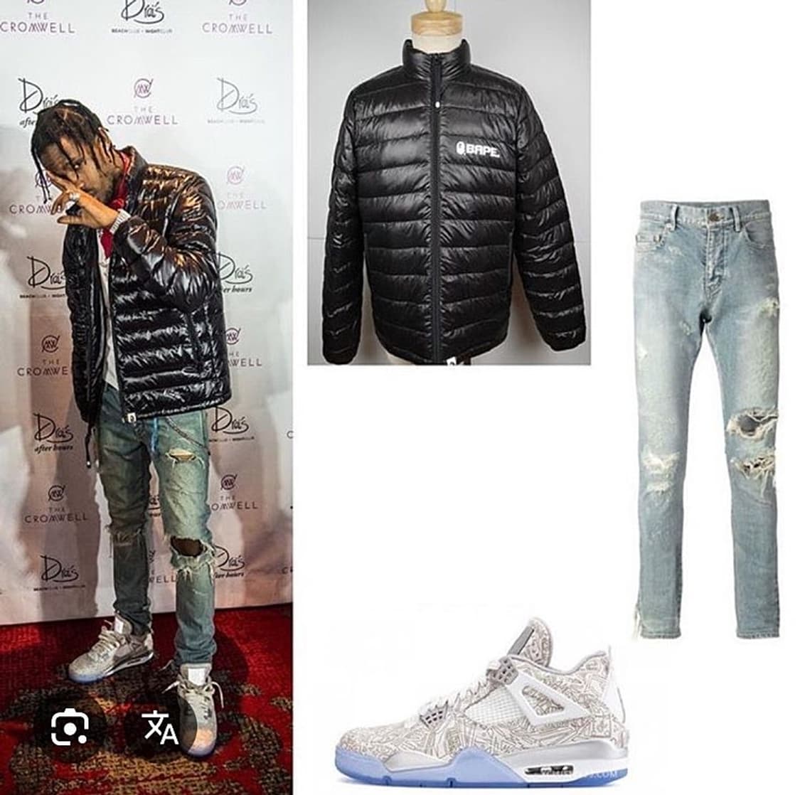 베이프 경량패딩 L size 극미중고 상품이미지9